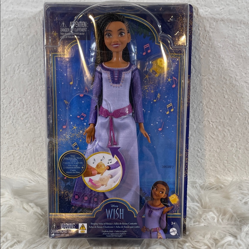Mattel Disney's Wish Singing Asha of Rosas Fashion Doll & Star Figure NEW
